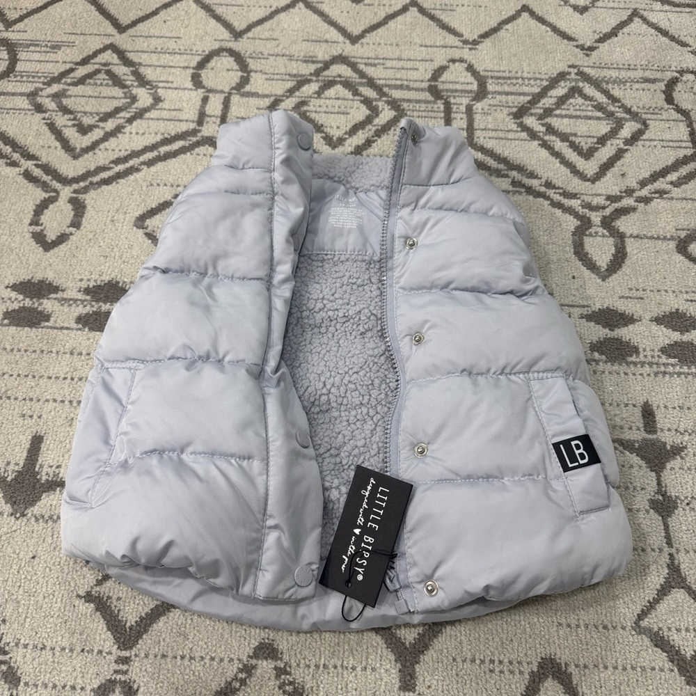 Little Bipsy Gray Puffer Vest for Kids